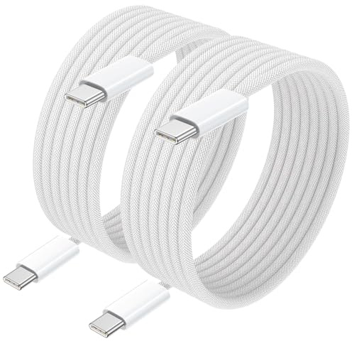 GIANAC 100W Cable USB C a USB C [2Pack 3M] Cable USB Tipo C Carga Rápida 5A | Cable USB C Carga Rapida con E-Mark Chip para iPhone 17 16 15;iPad Air/Pro;MacBook;Galaxy S25 24 23 22;Google Pixel;Huawei