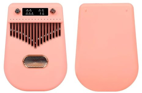 Anfänger-Kalimba 17 Tasten Elektrische Kalimba Daumen Klavier Finger Klavier Smart Tragbare Musikinstrument(Pink Kalimba)