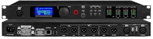 Procesador de audio digital profesional, amplificador de potencia y efector con pantalla LED retroiluminada y altavoz integrado para estudio de DJ y actuaciones en vivo