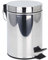 Spetebo Edelstahl Tretmülleimer silber rund - 3 Liter - Metall Kosmetikeimer in zeitlosem Design - Mülleimer Treteimer Abfalleimer klein mit entnehmbarem Inneneimer für Bad Küche