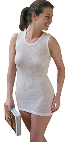 Palm® British Made Ladies/Womens Thermal Fancy Knit Built Up Shoulder Vest
