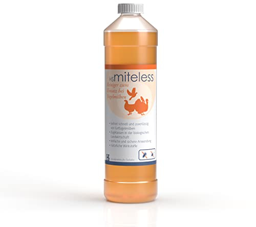 HS Miteless 1000ml - Stallreiniger zum Einsatz bei Vogelmilben - Konzentrat für ca. 400m²