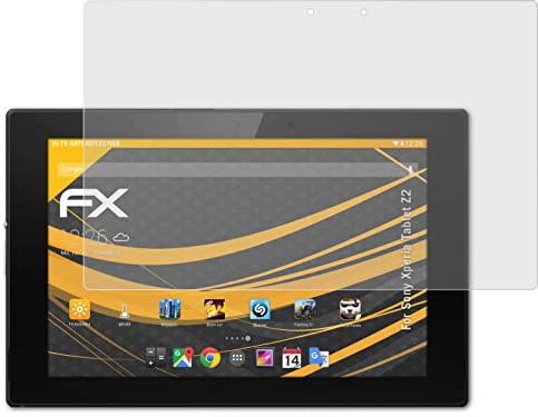 atFoliX Panzerfolie kompatibel mit Sony Xperia Tablet Z2 Schutzfolie, entspiegelnde und stoßdämpfende FX Folie (2X)