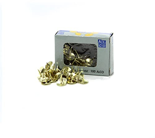 ALCO-Albert 110 - Reißnägel, 9mm ø, vermessingt, Packungsinhalt 100 Stück