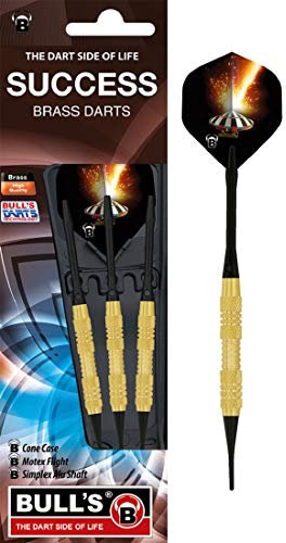 Bull's Erwachsene 16146 Bulls 3 Softdart Success Brass 16g, M FARBIG Gold