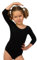 Shepa Mädchen Kinder 3/4 Arm Gymnastikanzug Ballettanzug 140 schwarz
