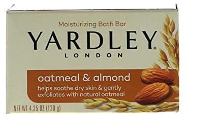 Yardley Oatmeal and Almond Bar Soap, 4.25 Ounce, Set of 3 by Yardley