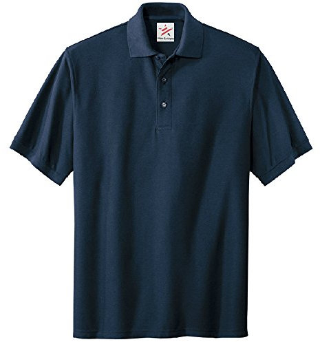 XLarge Navy Blue Quality Polo Shirts with Front Placket and Button Ideal for Work wear or Casual wear