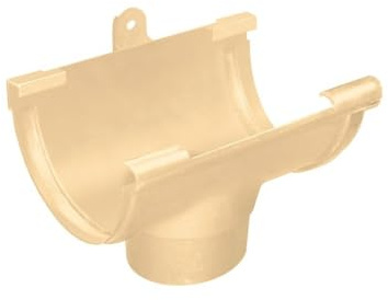 First Plast – Range grondaia PVC 25 – Nascita centrale con supporto bi-sytem PVC 25 semi-rotonda – Grigio