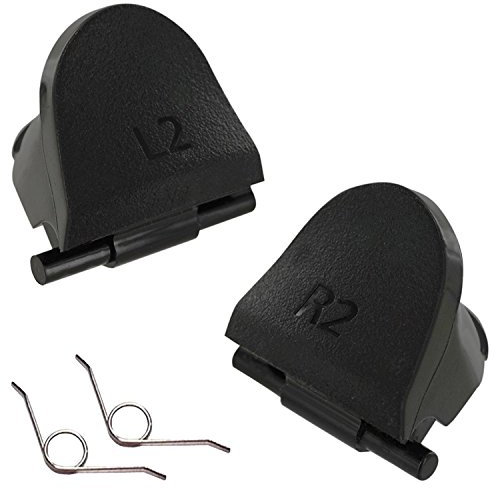Hihouse Replacement OEM Controller L2 R2 Trigger Button & Spring Set for Sony PS4 Controller - Genuine OEM Repair Parts