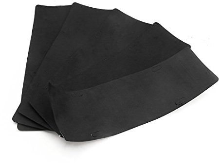 sourcing map 5 Stück Schwarz Schaum Anti Vibrations Nummernschild Pads Aufkleber für Auto