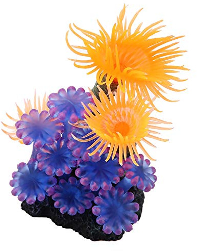FTVOGUE Aquarium-Silikon - künstliche Seeanemonen, rote Korallen - Landschaftsdekoration
