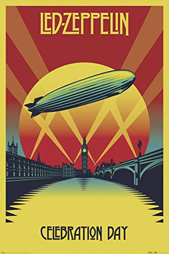 Close Up - Poster LED Zeppelin – Celebration Day (61cm x 91,5cm) + 1 Powerstrips®, tesa adesivi double face, 20 pezzi