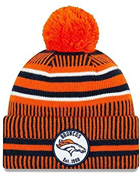 New Era Herren Denver Broncos Beanie, Orange, One Size