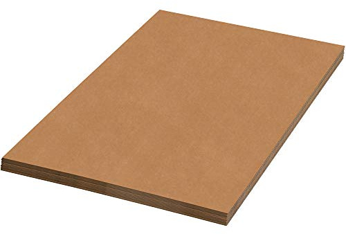 Great Box Supply Great Box Corrugated Cardboard Sheets, 40' x 72', W x L, Kraft, Pack of 5