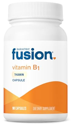 Bariatric Fusion Vitamin B1(Thiamine) for Bariatric Surgery Patients Including Gastric Bypass & Sleeve Gastrectomy, Easy to Swallow Capsule, 90 Count