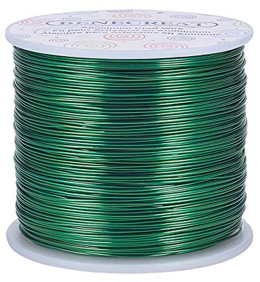 BENECREAT 20 Gauge (0.8mm) Aluminiumdraht 770FT (235m) Eloxiert Schmuck Handwerk machen Friesen Floral farbigen Aluminium Craft Draht - Grün