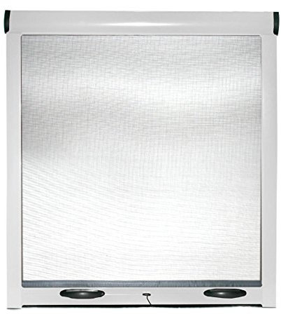 Zanzariera A Rullo Avvolgibile Universale Profilo Regolabile Riducibile Telaio In Alluminio Per Finestra Porte Portafinestra Balconi Con Frizione In Kit Fai Da Te Colore Bianco White (80 x 250)