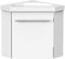AICA sanitaire Meuble d'angle Moderne，Meuble Lave-Mains à Suspendre avec lavabo, Meuble de Rangement Blanc 40cm