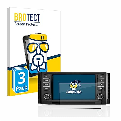 BROTECT (3 Stück Schutzglas für Seat Leon 5F 2018 Media System Plus 2016 8 Schutzfolie Made in Germany Panzer Folie Glas Displayschutz [ 9H, Anti-Fingerprint]