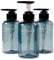 Yeeco Shampoo Pump Bottle,10oz/300ml Clear Blue 3 Packs Shampoo Bottles Refillable Shampoo and Conditioner Dispenser for Bathroom, Kitchen, Hotel