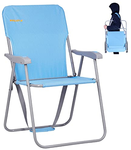 #WEJOY Klappstuhl Leicht Tragbar Campingstuhl Faltbar Stark Stabil Langlebig für Garten Balkon und Festival Outdoor als Angelstuhl Camping Stuhl Max Hold bis 136 Kg (300 Lbs)