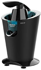 Cecotec Presse-agrumes avec bras électrique EssentialVita PowerFresh 600 Black. 600 W, corps et filtre en acier inoxydable, 2 cônes détachables, buse anti-goutte, pièces lavables au lave-vaisselle.