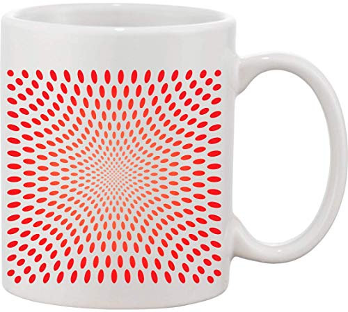 Red Dots Optical Illusion Ceramic Mug bnft