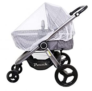 Ledlux Moustiquaire universelle pour poussette et berceau, 140 x 150 cm, blanc