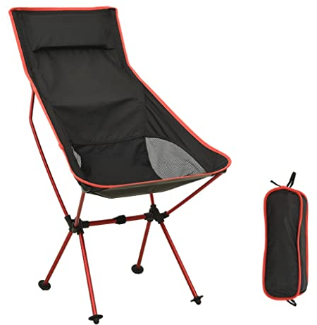 vidaXL Campingstuhl Klappbar Angelstuhl Faltstuhl Klappstuhl Regiestuhl Anglerstuhl Gartenstuhl Strandstuhl Outdoor PVC Aluminium Schwarz