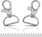 20 Stück Schlüsselkarabiner Schwenker Karabiner Schlüsselanhänger mit D-Ring Schlüsselringe Edelstahl mit 360° drehbarem Ösenring für Makramee Zubehör und DIY Handwerk (Innenbreite 20 mm)