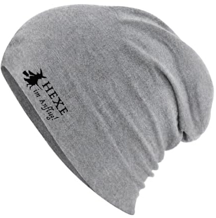 Huuraa Slouch Beanie Hexe im Anflug Geschenk | Erwachsenen Wintermütze Baumwolle und Elasthan Mütze Geschenkidee doppellagige Baumwollmütze