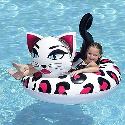 LGESR Pool Floats Water Hammock Inflatable Pool Floats Water inflatable leopard cat swimming adult seat floating row thickened pvc floating bed summer swimming for Chilling in The Pool