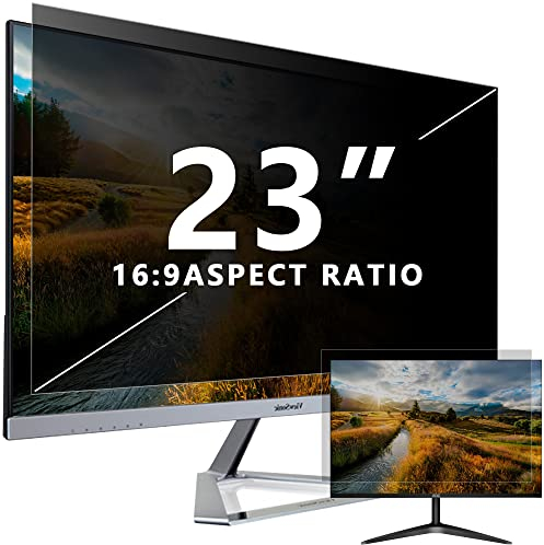 23 Zoll Sichtschutzfilter kompatibel mit 16:9 Breitbild-Display - Monitor, Desktop-PC, Computer, Anti-Spionage/einfache Installation/blendfrei/blockierendes blaues Licht