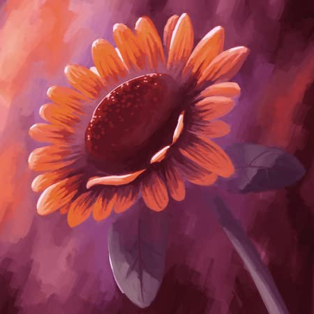 adrium Acryl-Bild 60 x 60 cm: Stillleben Blume malen(55105638)