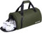 BECOJADDE Sporttaschen für Damen und Herren, 25L Reisetasche Duffel Bag Übernachtungstasche mit Schuhfach & Nassfach, wasserdichte Handgepäcktasche für Sport, Fitnessstudio, Schwimmen, Armeegrün