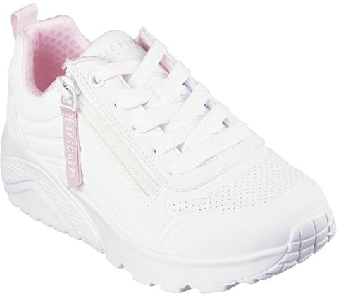 Skechers Unisex Kids Street Girls Trainers, White Synthetic Trim, 11 UK