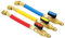 PATIKIL 1/4 SAE Refrigerante Carga Manguera con Bola Válvula Juego, 7 Pulgadas Largo 600 PSI 3000 PSI Múltiple Manómetro Manguera para Aire Acondicionador HVAC Refrigeración