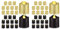 reamhome 48 Packs Gold Flameless Votive Candles Black Glitter LED Tealights Battery Operated Tea Lights Warm Yellow Light Holder