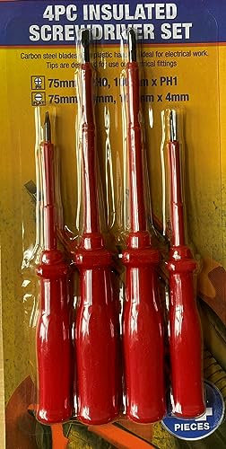 Marksman 4Pc Insulated Screwdriver Set Red