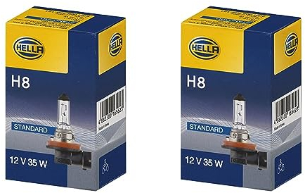 Hella - Glühlampe - H8 - Standard - 12V - 35W - Sockelausführung: PGJ19-1 - Schachtel - Menge: 1-8GH 008 356-121 (Packung mit 2)