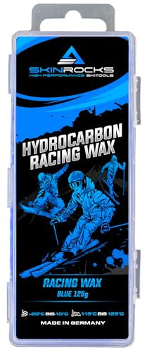 SkinRocks Hydrocarbon Racing Wachs Ski Langlauf Snowboard Cold Wax Blue 125g (125)