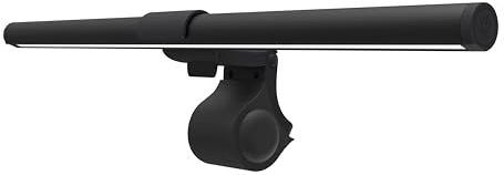 Hansa LED Bildschirmleuchte Flash schwarz, dimmbar, Memory-Funktion, Touch-Schalter