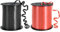 TONIFUL 450 Meters Geschenkband Schwarz Rot - Schwarz Rot 5mm Geschenkbänder luftballon schnur - luftballon band Luftballons Hochzeit Geschenkverpackung für Weihnachtsdeko, Geschenkverpackung