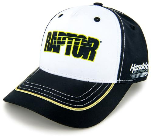 Checkered Flag Sports William Byron 2024 Raptor Uniform Pit Hat Schwarz/Weiß, Mehrfarbig/Meereswellen (Ocean Tides), Einheitsgröße