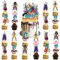 25Pcs Cartoon Cake Topper Deko, Cartoon Cupcake Geburtstag Dekoration Set, Cartoon Kuchen Deko, Anime Happy Birthday Tortendeko, Jungen Mädchen Kinder Geburtstagskuchen Dekoration(A)