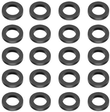 20pcs Joint Pommeau de Douche, Noir Joint Caoutchouc Pommeau de Douche PVC Empêche les Fuites Rondelles de Robinet pour Connecter la Pomme de Douche et le Tuyau de Douche à Main
