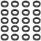 20pcs Joint Pommeau de Douche, Noir Joint Caoutchouc Pommeau de Douche PVC Empêche les Fuites Rondelles de Robinet pour Connecter la Pomme de Douche et le Tuyau de Douche à Main