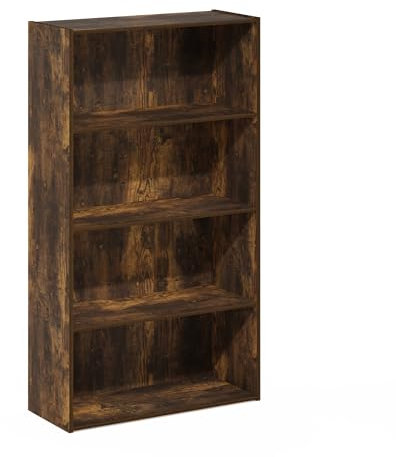 Furinno Pasir 4-stufiges offenes Regal, Bernsteinkiefer