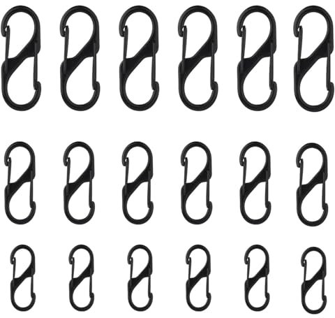 XBOGO 18 clip per cerniera antifurto clip di blocco della cerniera piccole doppie chiusure lampo tirare a forma di S moschettone a sgancio rapido mantiene le cerniere chiuse